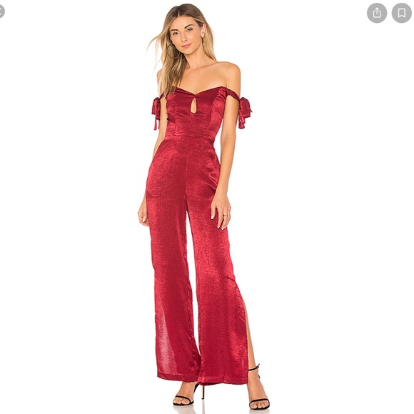 Revolve Pants - Ale by Alessandro x REVOLVE Sassa wine jumpsuit
